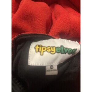 Tipsy Elves Size XS Velvet one piece outfit  with Hood and Wings Black
